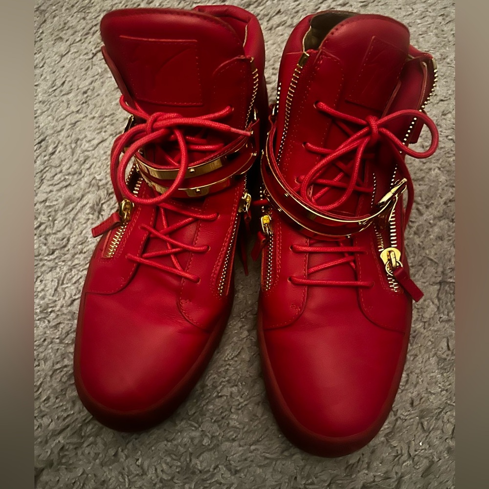 Red and Gold Giuseppe Zanotti size 14 excellent condition
